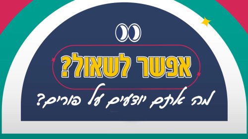 אפשר לשאול | שאלנו את הילדים שאלות על פורים. מה הם ענו? צפו עכשיו