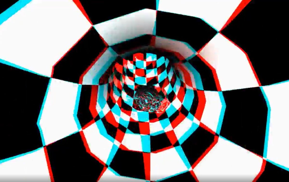 סרטונים ב-3D - ספירלה מדהימה בשחור לבן