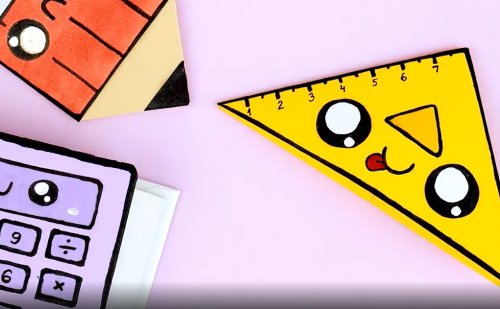 אוריגמי מצוייר: איך מכינים סימניה חמודה בצורת סרגל משולש?