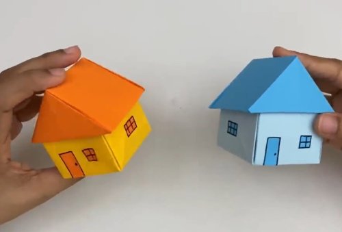 אוריגמי למתחילים: איך מכינים בית קטן מנייר צבעוני?