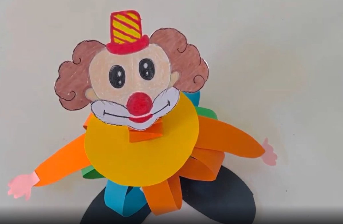 שמחת פורים: איך מכינים ליצן קופץ ומשעשע מבריסטולים צבעוניים?