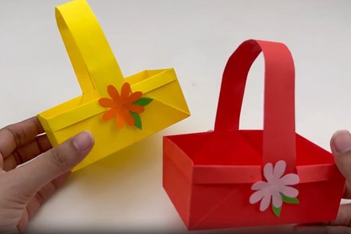 אוריגמי למתחילים: איך מכינים סל נייר צבעוני ויפה?