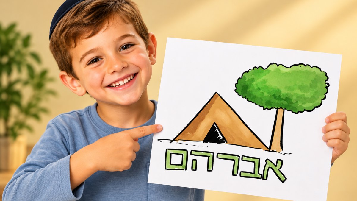 חוג ציור עם חננאל | סוכות, סמלי האושפיזין - מציירים עם חננאל לסוכות | מציירים את אוהל אברהם אבינו