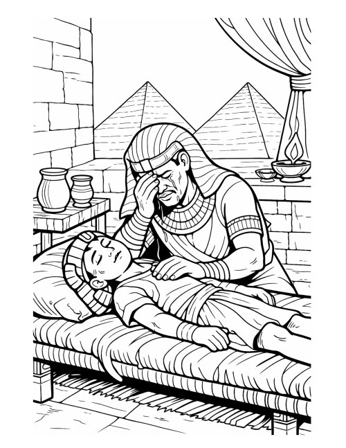 דפי צביעה, פרשת בא | מכת בכורות