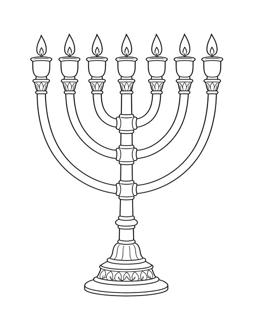 דפי צביעה, פרשת אמור | מנורת שבעה קנים