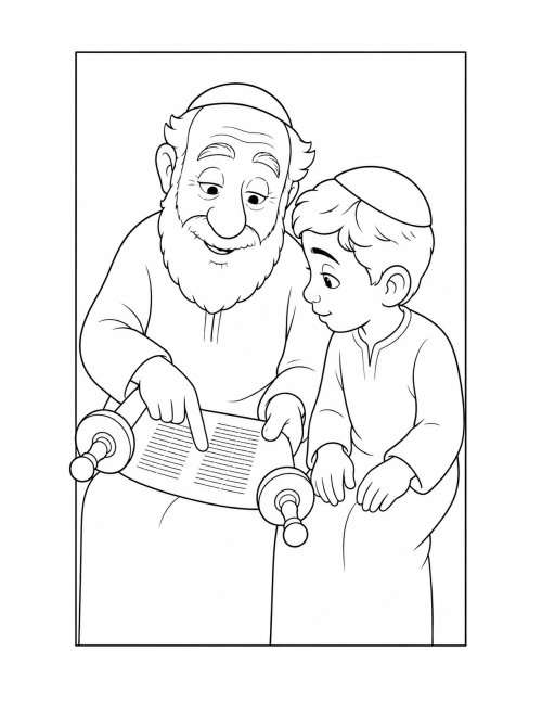 דפי צביעה, פרשת ניצבים | לימוד תורה - ובחרת בחיים