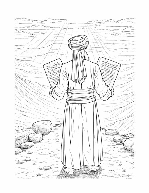 דפי צביעה, פרשת כי תשא | משה רבנו ולוחות הברית
