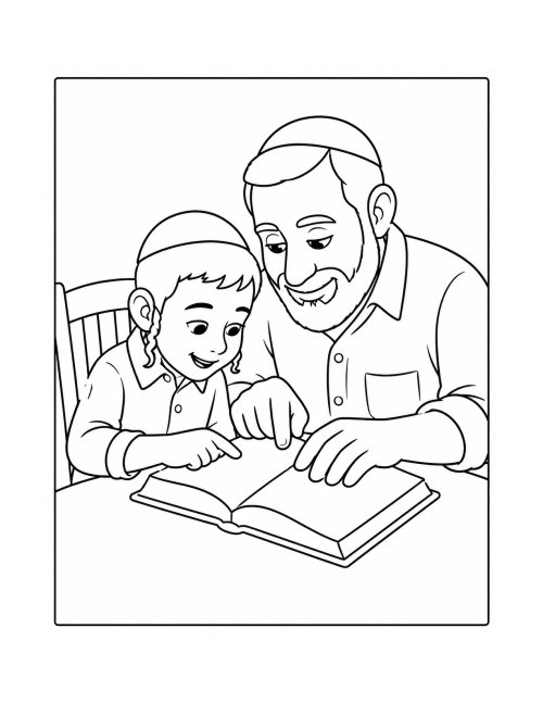 דפי צביעה, פרשת עקב | ושיננתם לבניך
