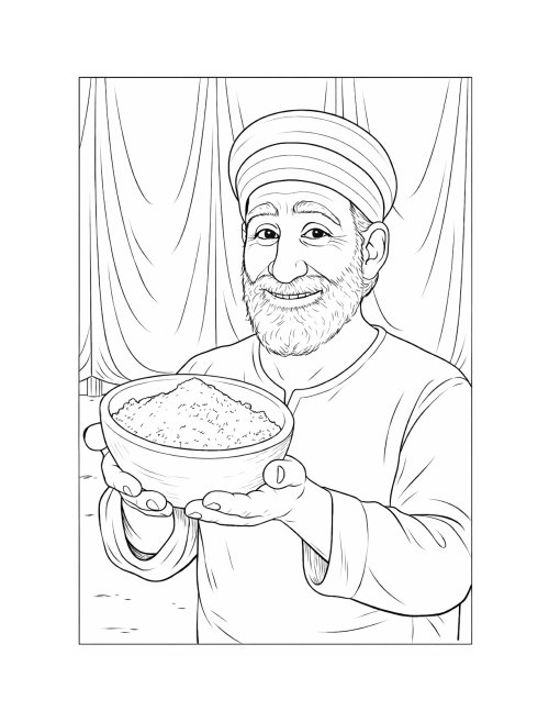 דפי צביעה, פרשת צו | מנחת סולת בידיו של כהן