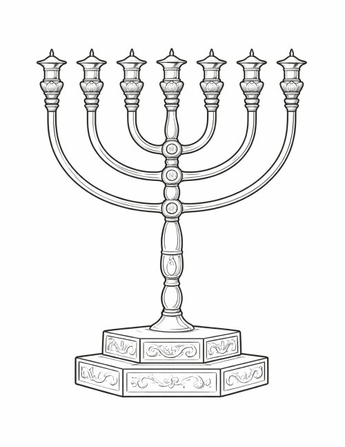 דפי צביעה, פרשת תרומה | מנורת המשכן