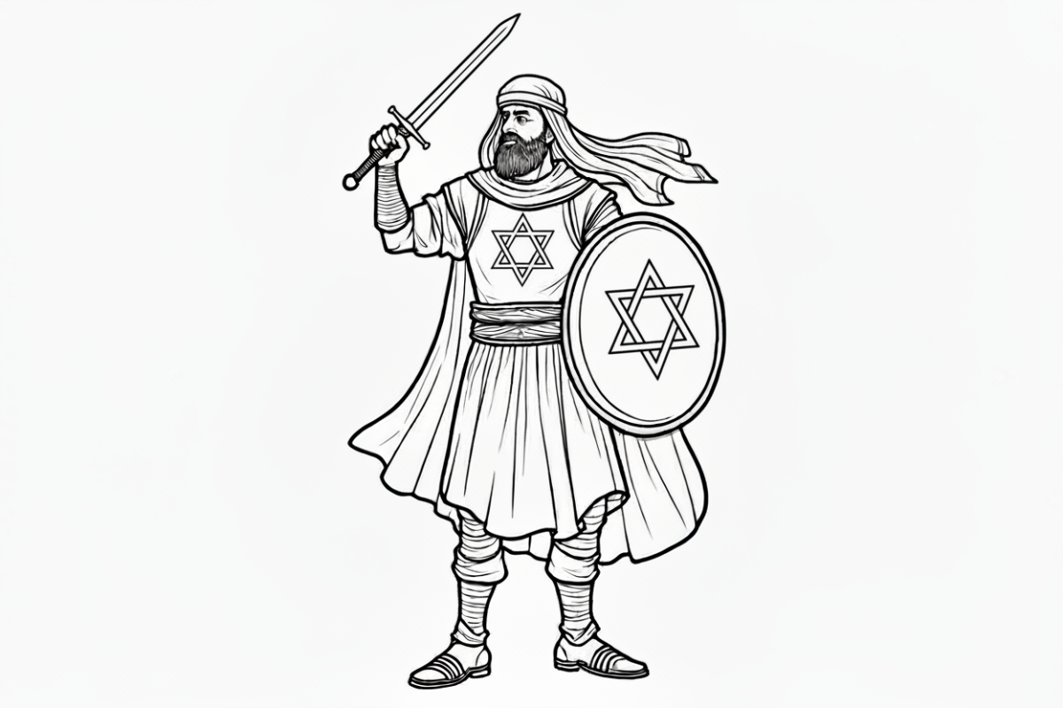 משחק חדש לחנוכה | צבעו את יהודה המכבי