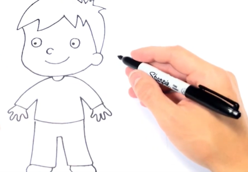איור למתחילים: איך לצייר ילד חמוד בכמה שלבים פשוטים?