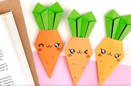 סימניות או סימנים? הכינו גזרים חמודים בעזרת אוריגמי