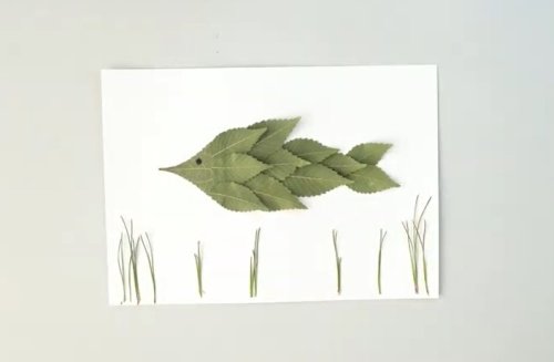 ראיתם פעם דג עשוי עלים יבשים? אתם עומדים להכין אחד כזה